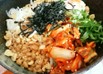 1人暮らしの簡単ランチ　納豆キムチうどん