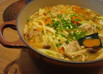 かぼちゃと豚バラのあったか煮込みうどん。