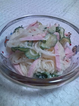 青じそで食べちゃう春雨サラダ´∀｀*)ノ
