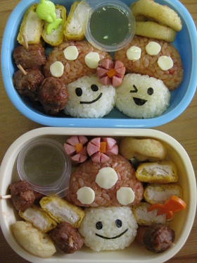 ❤キャラ弁❤秋！きのこちゃんおにぎり