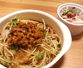 納豆と大根おろしの和風パスタ