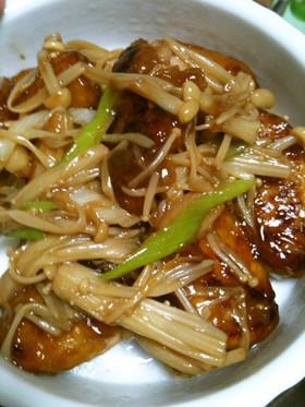 節約レシピ☆むね肉とえのきのうまみ炒め♪