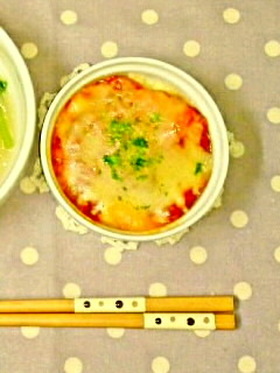 リメイク♪ポテサラのミートチーズ焼き