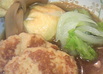 お宝巾着とつくねの煮物