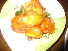 中華風揚げ豆腐でヘルシーエビチリ♪