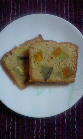 さつまいもとかぼちゃのパウンドケーキ