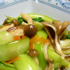 チンゲン菜ときのこのオイスターソース チンゲン菜ときのこのオイスターソース