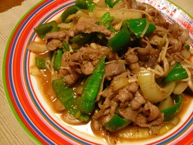 牛肉のごまみそ炒め