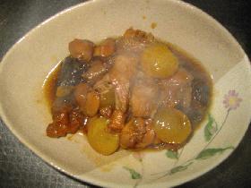 鶏肉と栗の甘辛煮