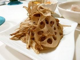ごぼうとれんこんの鶏塩炒め