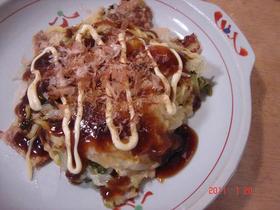 白菜で広島お好み焼き(広島県人)