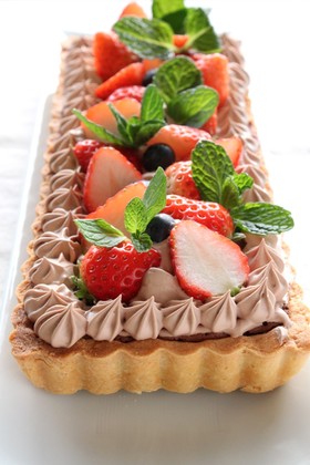 バレンタインに♡チョコレートタルト