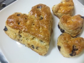 バレンタインに☆チョコとくるみのスコーン