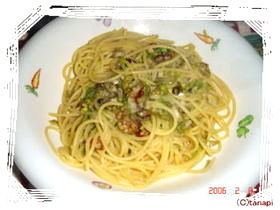 春の味♪ ふきのとうのパスタ
