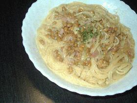 納豆ミルカルボナーラ