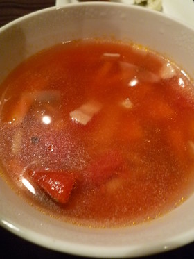トマト缶de具沢山のトマトスープ