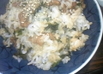 豚肉とかぶの葉のしょうがご飯