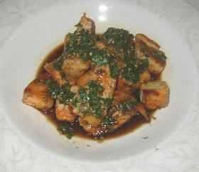 鮭 with 香味ソース