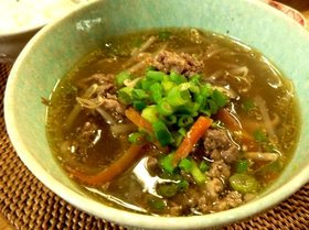 簡単ユッケジャン風スープ