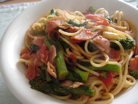 菜の花で春のパスタ