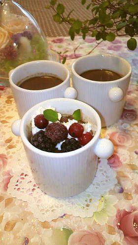 簡単！卵なしのチョコプリン♥