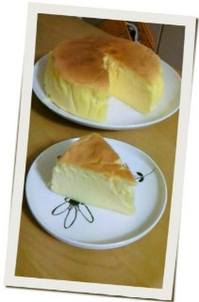 簡単!じゅわ~っとスフレチーズケーキ