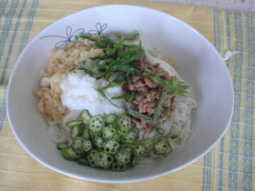 クリーミー納豆そうめん
