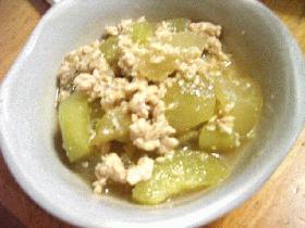 白瓜のそぼろあんかけ