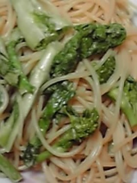 菜の花とニンニクのクリームパスタ