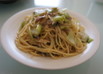 缶詰でおいしく♪オイルサーディンのパスタ