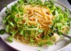 春のパスタ胡桃とクレソンのペペロンチーノ