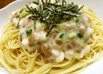納豆のぬかきゅうりと長芋の和風パスタ♪