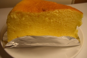 スライスチーズのスフレチーズケーキ