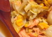 鮭と春キャベツのレンジ蒸し
