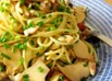 アジの開きとエリンギのパスタ