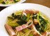 小松菜とベーコンのあっさりパスタ♪