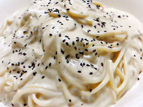 簡単！豆腐クリーム冷パスタ和風