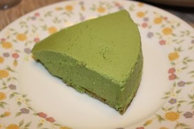 抹茶が香るレアチーズケーキ~♪