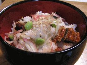 うなぎとみょうがの混ぜご飯
