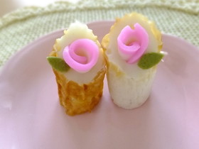 お弁当に!簡単♪ちくわとかまぼこのバラ
