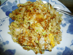 納豆キャベツチャーハン