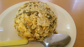 大葉にんにく醤油で♪高菜チャーハン