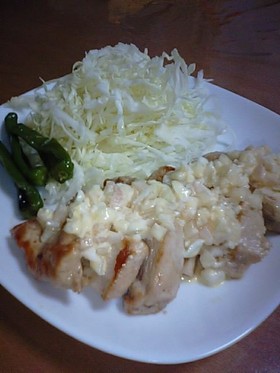 岩下の新生姜でチキンのタルタルソース添え