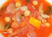 トマト缶とひよこ豆のミネストローネ