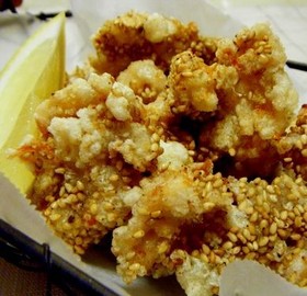 卵白衣でサクフワ♪鶏ささみの香ばし揚げ