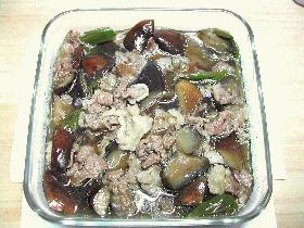 *牛肉と茄子・ピーマンの煮びたし*