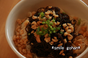 あっというま!もずく入りそうめん