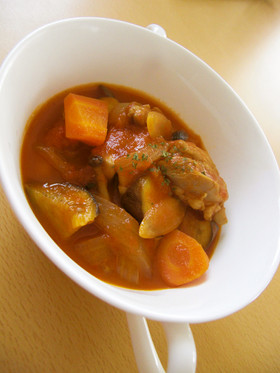 ほろほろ✧鶏もも肉のトマト煮込み