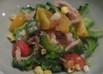 夏野菜(ゴーヤ・オクラ・トマト）のサラダ