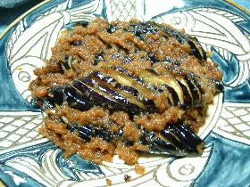 茄子の玉ねぎソース炒め